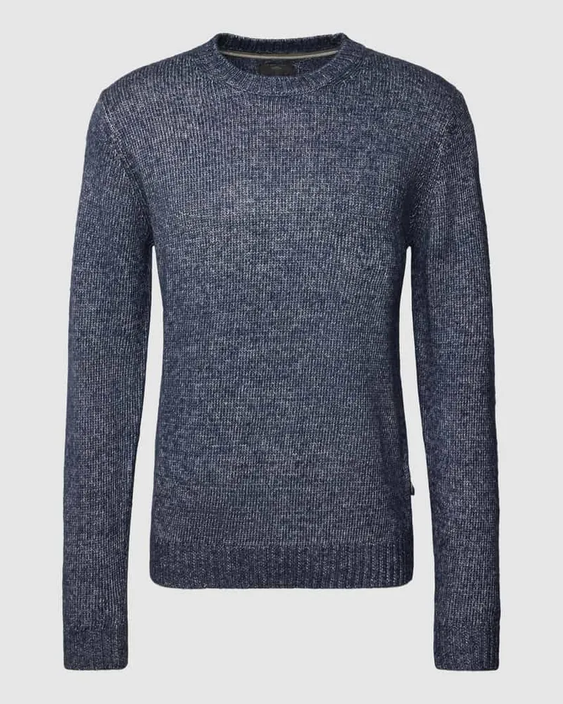 Fynch-Hatton Strickpullover in Melange-Optik Marine