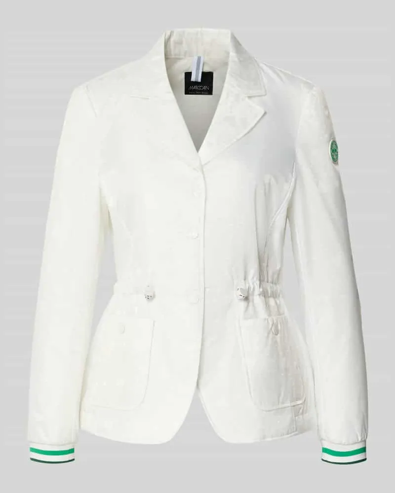 Marc Cain Regular Fit Blazer mit aufgesetzten Taschen Offwhite