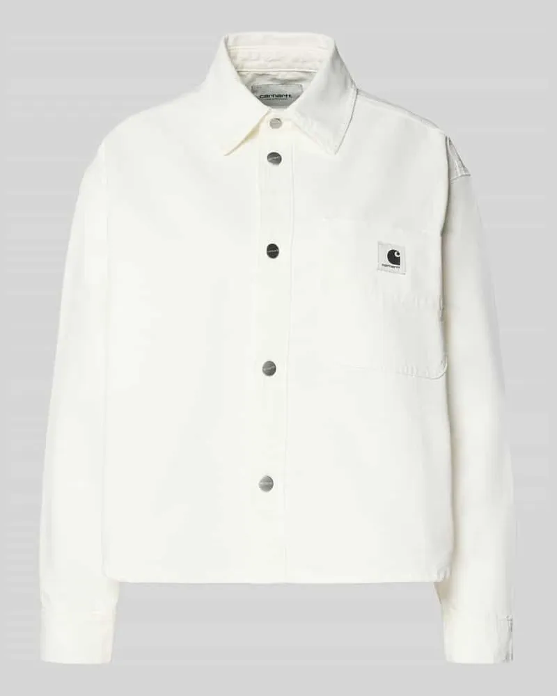 Carhartt WIP Relaxed Fit Hemdjacke mit Label-Detail Modell 'Georgia Weiss