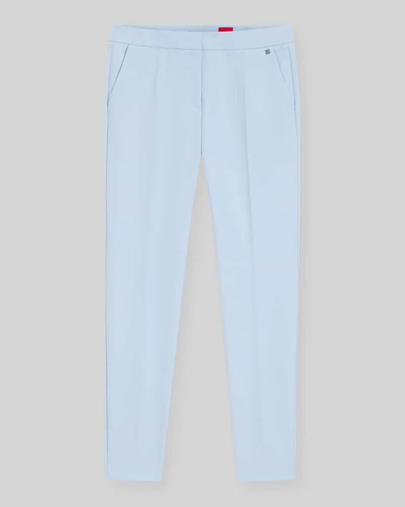 HUGO BOSS Slim Fit Hose mit Bügelfalten Modell 'HAGONIA-1 Hellblau