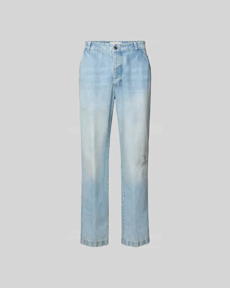 Closed Tapered Fit Jeans aus Baumwolle Hellblau