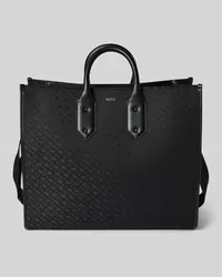 HUGO BOSS Tote Bag mit Logo-Applikation Modell 'Sandy Black