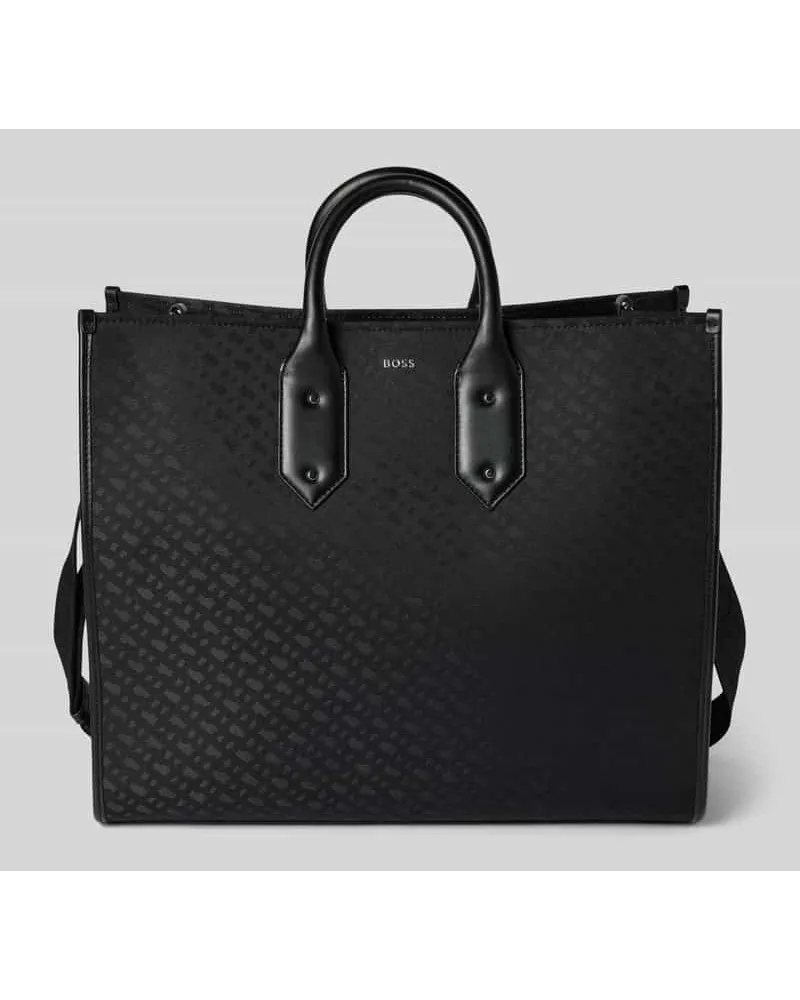 HUGO BOSS Tote Bag mit Logo-Applikation Modell 'Sandy Black