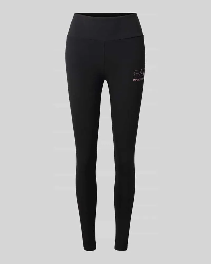 EA7 Leggings mit Label-Detail und elastischem Bund Black