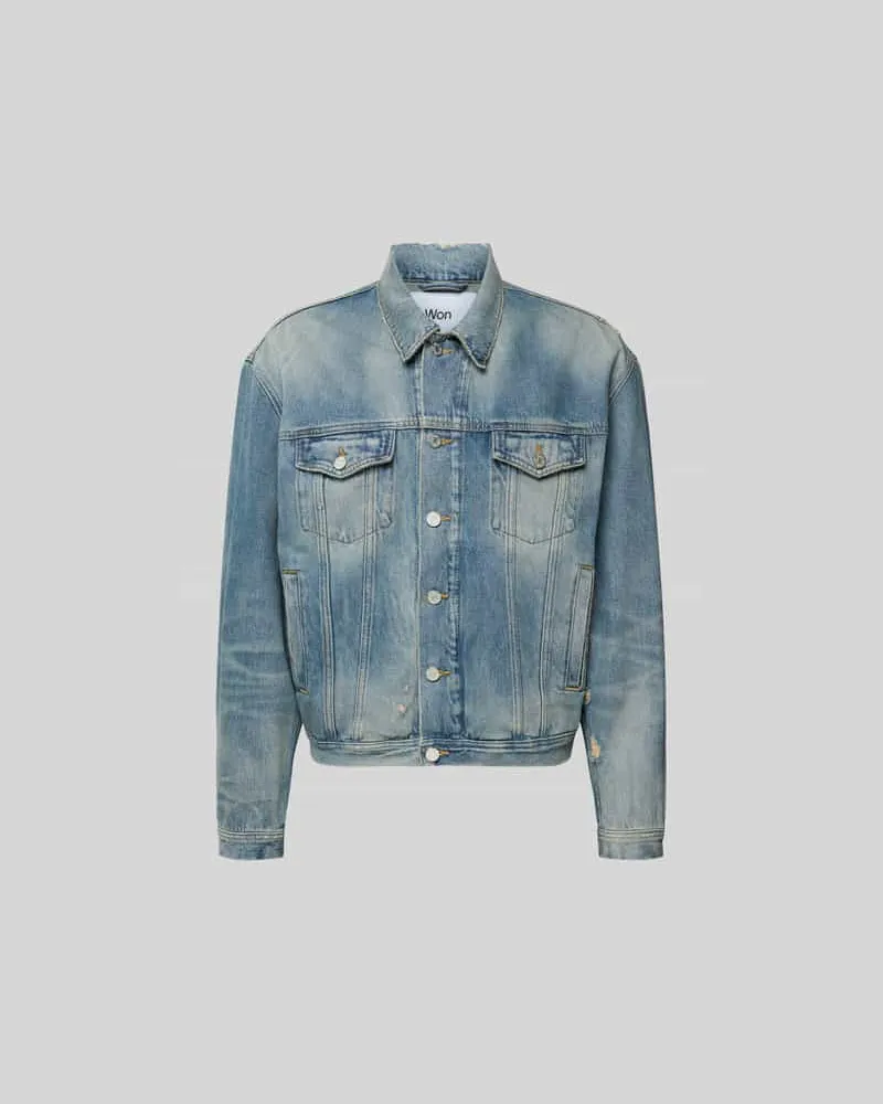 Won Hundred Jeansjacke mit Umlegekragen Jeansblau