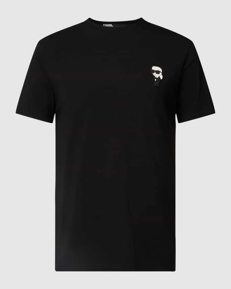 Karl Lagerfeld T-Shirt mit Motiv-Patch Black