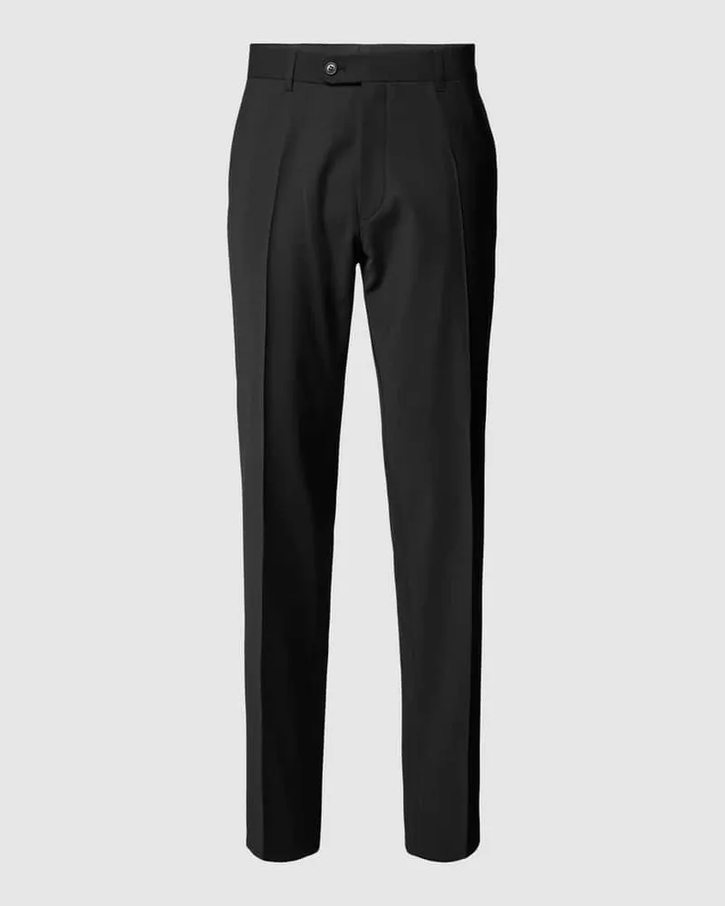 Carl Gross Regular Fit Anzughose mit Bügelfalten Modell 'Silvio Black