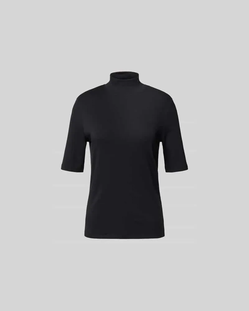 Juvia Slim Fit T-Shirt mit Rollkragen Black