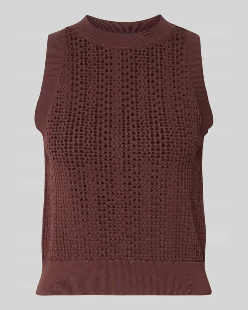 HUGO BOSS Slim Fit Top aus Viskose-Mix Modell 'FASSIA Schoko