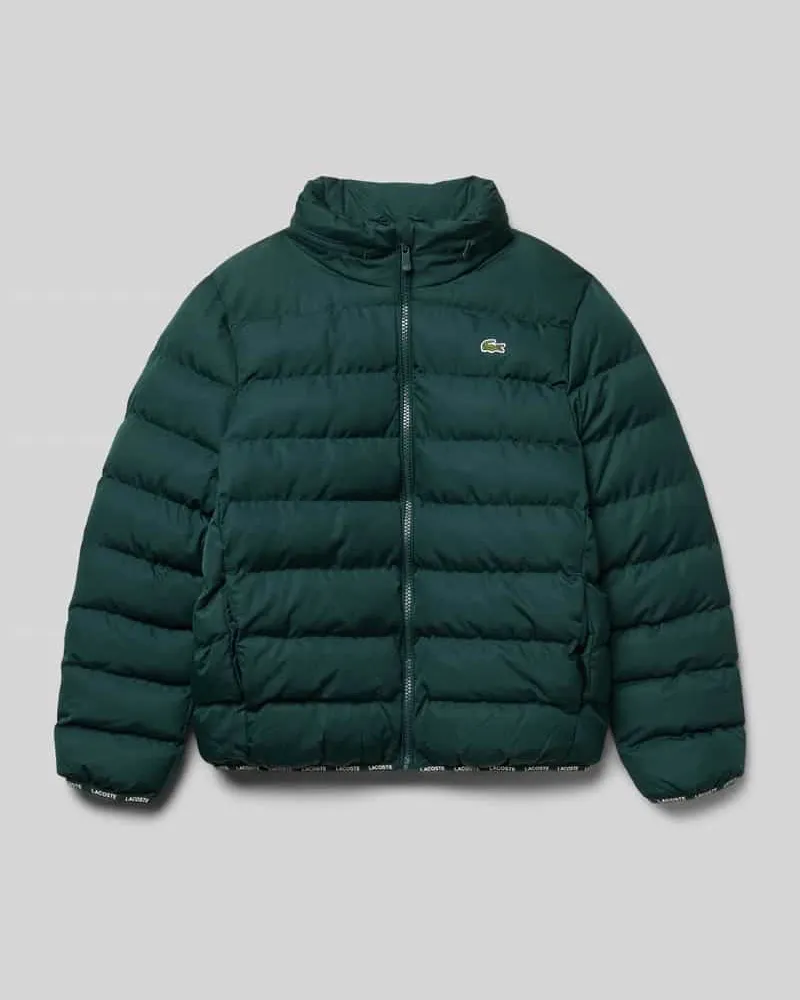 Lacoste Regular Fit Steppjacke mit Stehkragen und versteckter Kapuze Dunkelgruen