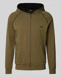 HUGO BOSS Sweatjacke mit Kapuze Oliv