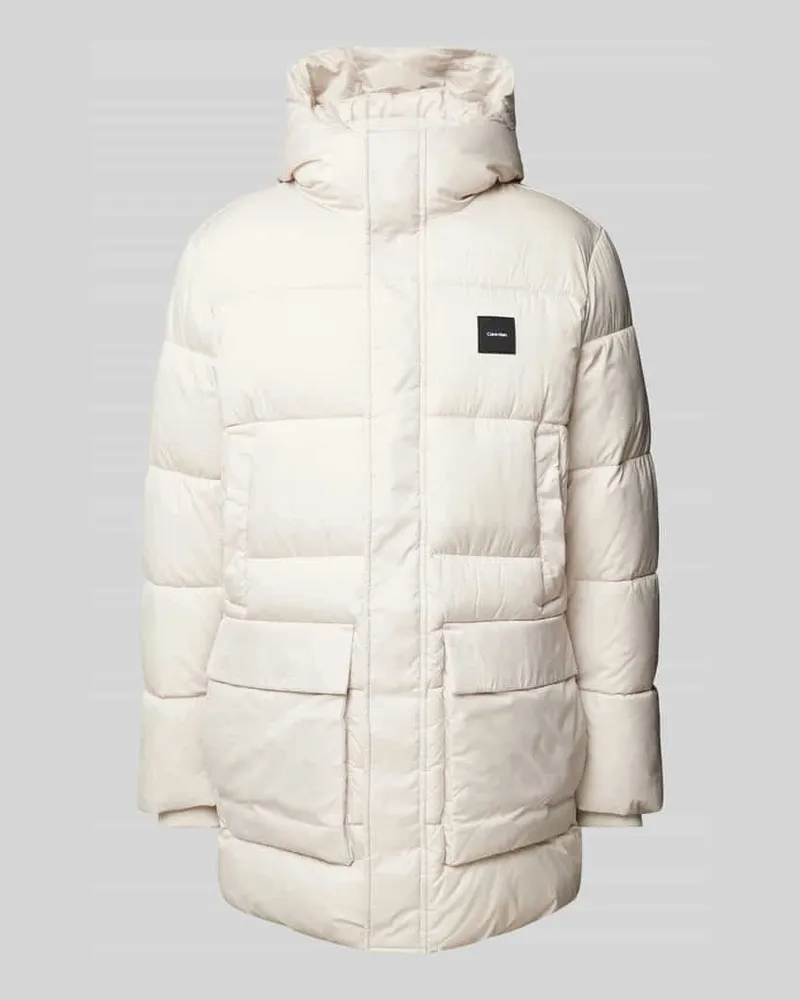 Calvin Klein Steppmantel mit Eingrifftaschen Kitt