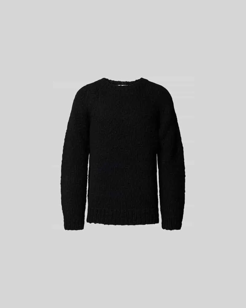 Closed Pullover in Strick-Optik Black