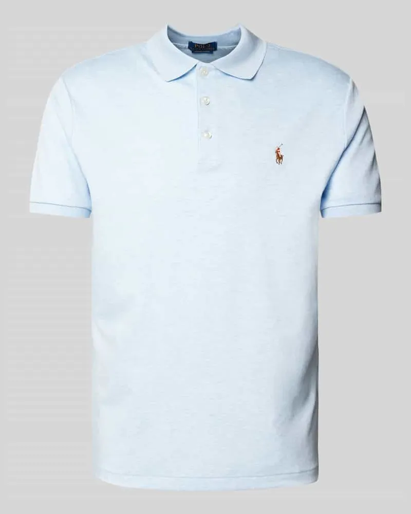 Ralph Lauren Poloshirt mit Label-Stitching Hellblau