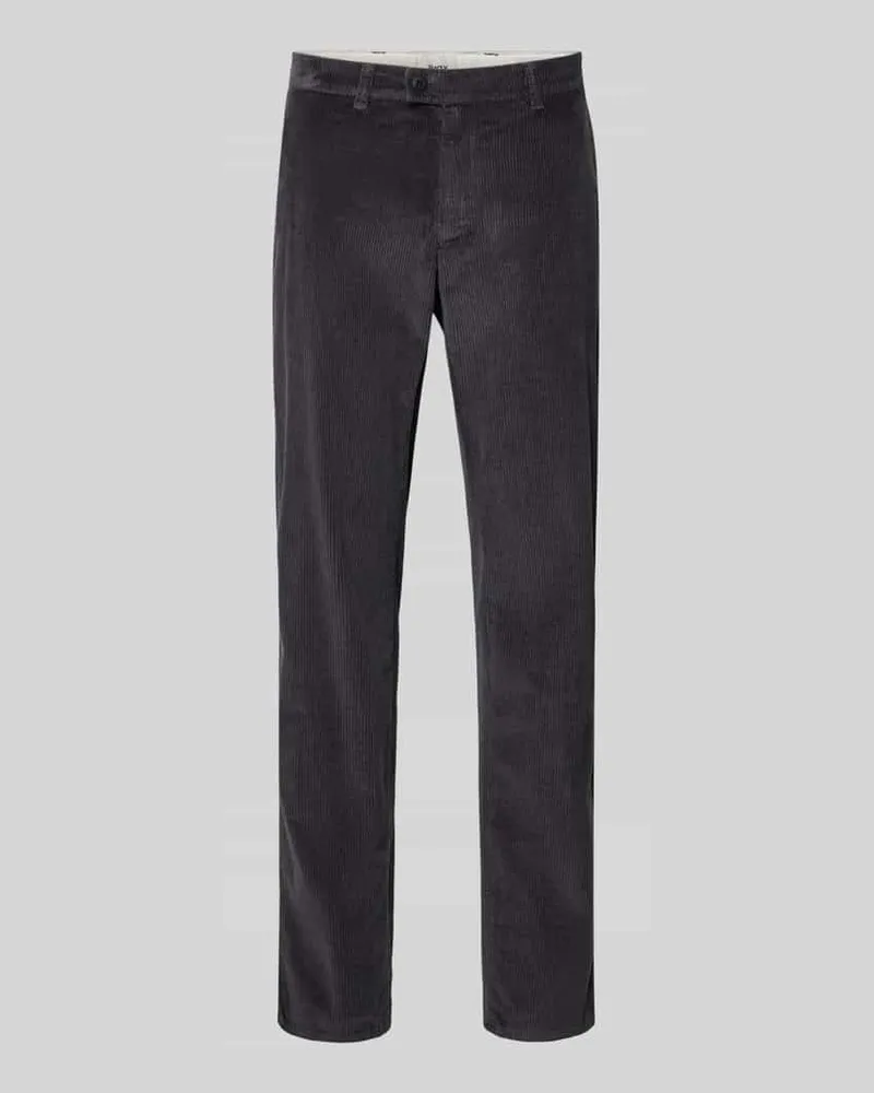 Brax Modern Fit Cordhose aus Baumwoll-Mix Modell 'Fabio Anthrazit