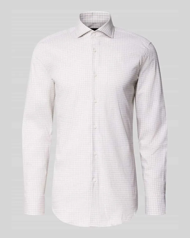 HUGO BOSS Slim Fit Businesshemd aus Baumwoll-Mix Modell 'H-HANK-SP Sand