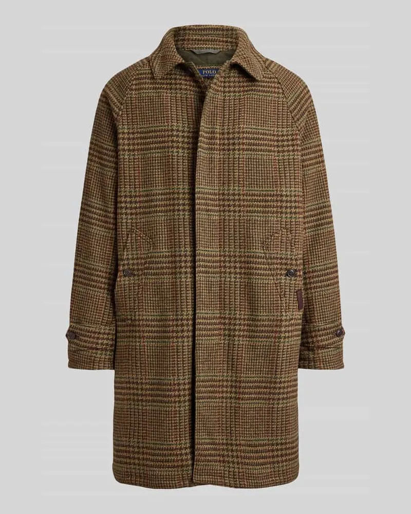 Ralph Lauren Mantel aus Wolle mit Label-Patch Oliv
