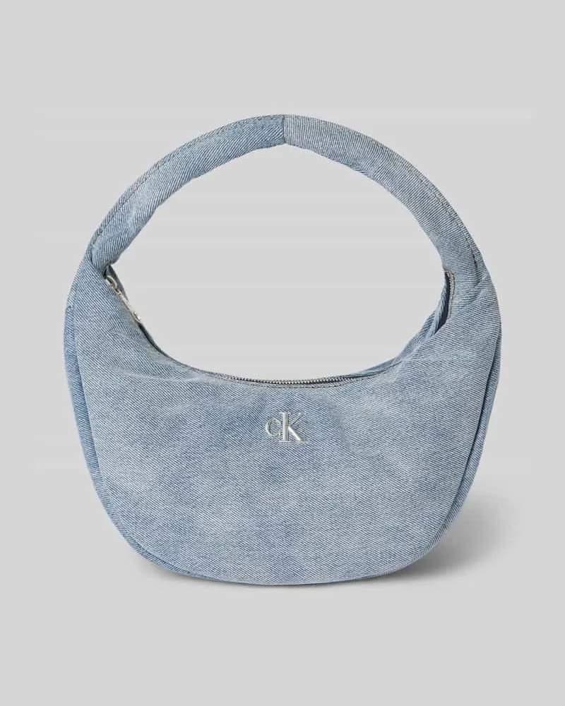Calvin Klein Henkeltasche mit Label-Stitching Jeansblau