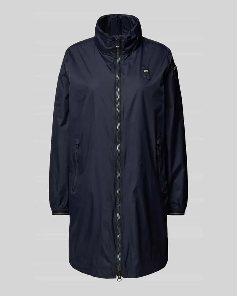 Blauer Parkamantel mit Reißverschlusstaschen Modell 'MARION Dunkelblau