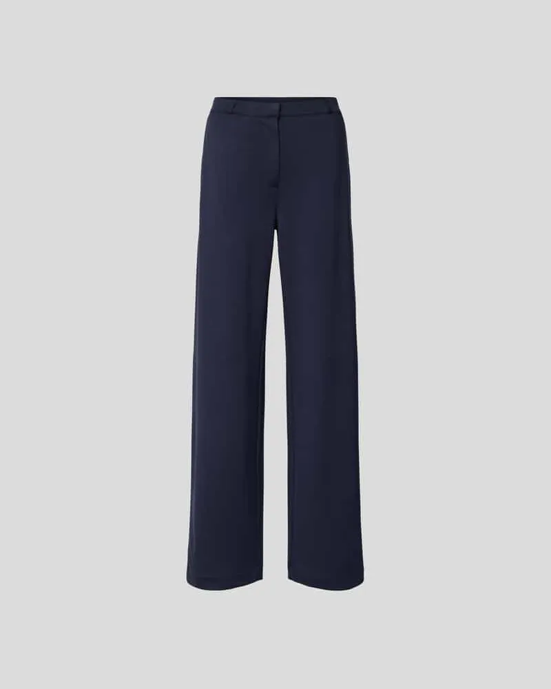 Juvia Stoffhose aus Viskose-Mix Dunkelblau