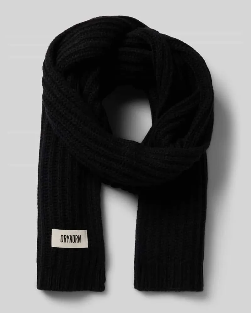 Drykorn Schal mit Label-Detail Modell 'CRONICA Black