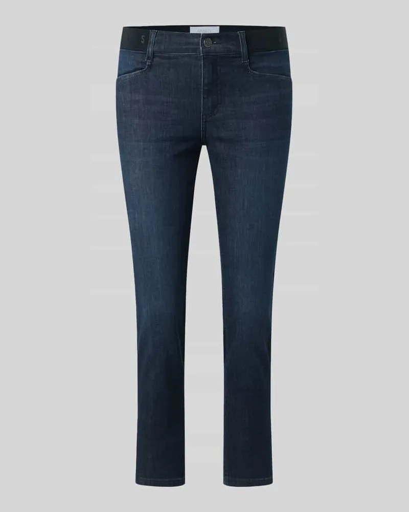 ANGELS  Slim Fit Jeans aus Baumwoll-Mix Modell 'ORNELLA SPORTY Marine