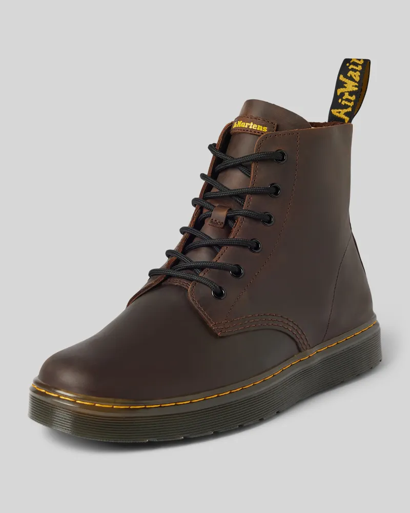 Dr.Martens Schnürboots aus Leder mit Ziernaht Modell 'Thurston Chukka Mittelbraun