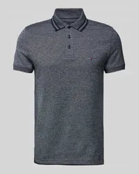 Tommy Hilfiger Slim Fit Poloshirt mit Logo-Stitching Modell 'PRETWIST MOULINE Marine