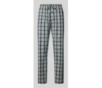Straight Leg Pyjama-Hose mit Tartan-Karo