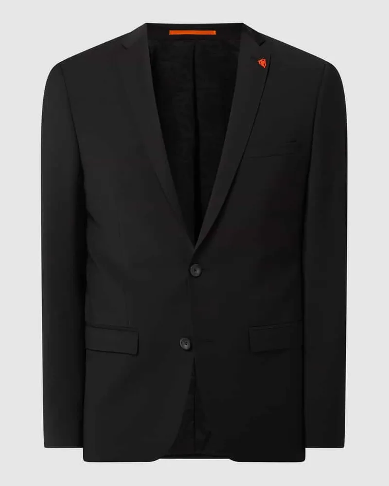 Roy Robson Super Slim Fit Sakko mit Reverskragen Black