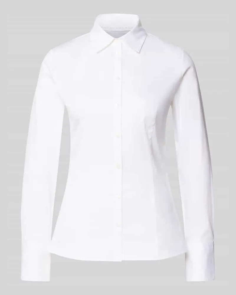 HUGO BOSS Hemdbluse mit 3-Knopf-Manschetten Modell 'The Fitted Weiss