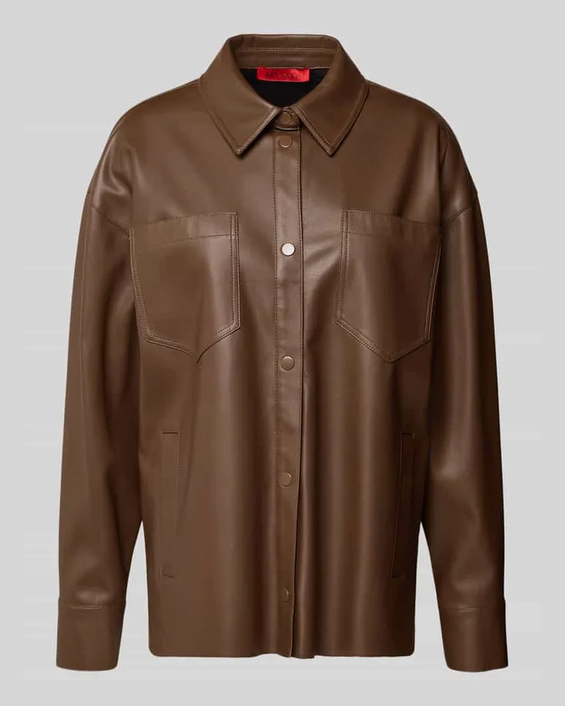 MAX&Co. Regular Fit Jacke in Lederoptik mit Brusttaschen Modell 'FURIO Hazel