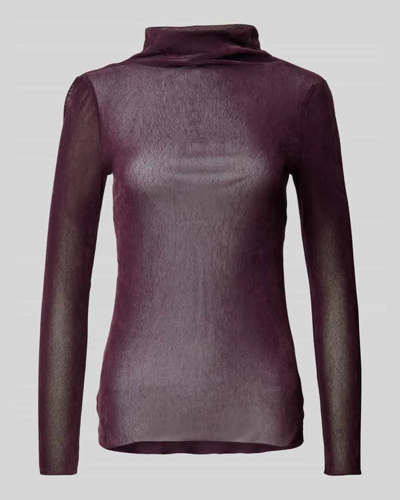 Luisa Cerano Longsleeve im semitransparentem Design Bordeaux