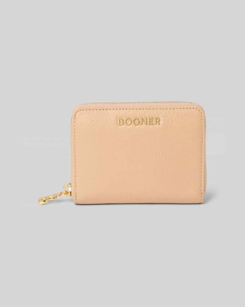 Bogner Portemonnaie aus Leder mit Label-Detail Modell 'norah Sand