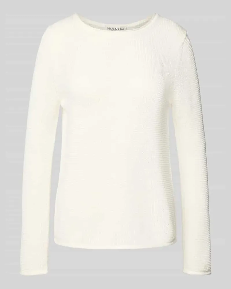 Marc O'Polo Regular Fit Strickpullover aus reiner Baumwolle Offwhite