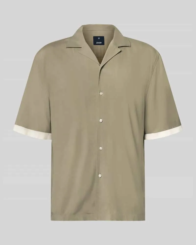 JOOP! Relaxed Fit Freizeithemd aus Viskose mit Reverskragen Lind