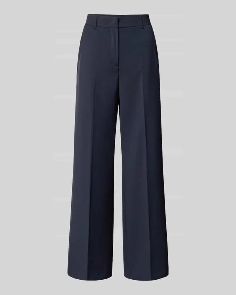 Max Mara Regular Fit Bundfaltenhose aus reiner Schurwolle Modell 'VISIVO Marine