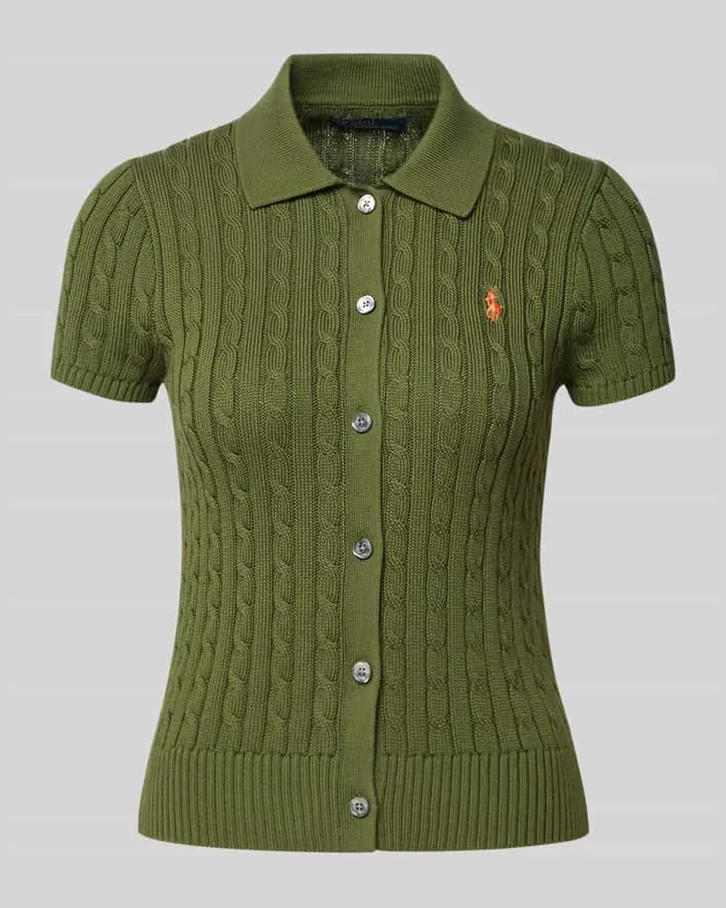 Ralph Lauren Strickshirt mit Logo-Stitching Oliv