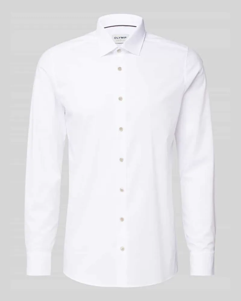 Olymp Slim Fit Businesshemd aus Baumwoll-Elasthan-Mix Beige