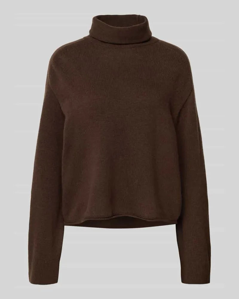 Marc O'Polo Relaxed Fit Rollkragenpullover aus Woll-Mix Mittelbraun