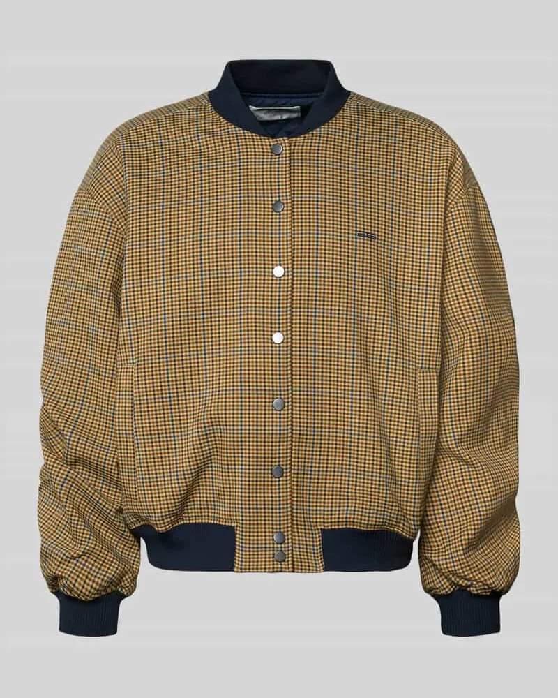 Gestuz Loose Fit Bomberjacke mit Knopfleiste Modell 'chicca Camel