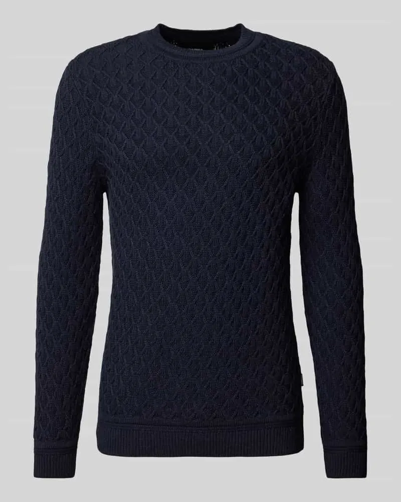 GABBA Strickpullover mit Rundhalsausschnitt Modell 'AKSLA Marine