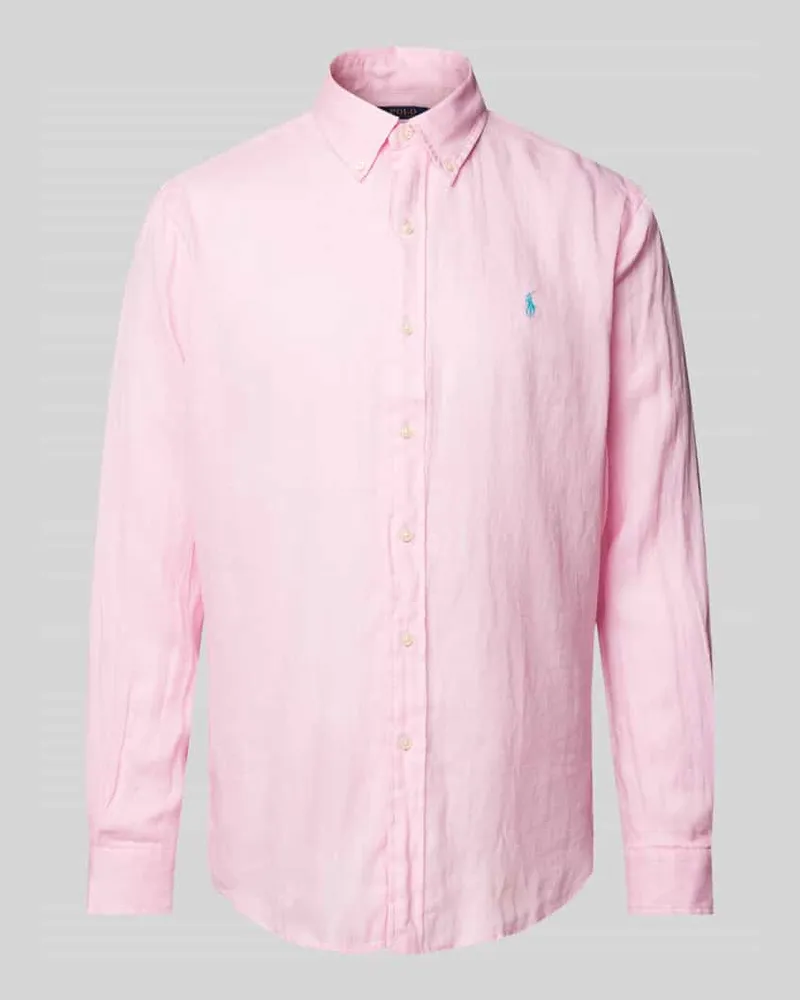 Ralph Lauren Custom Fit Freizeithemd aus reinem Leinen Rosa