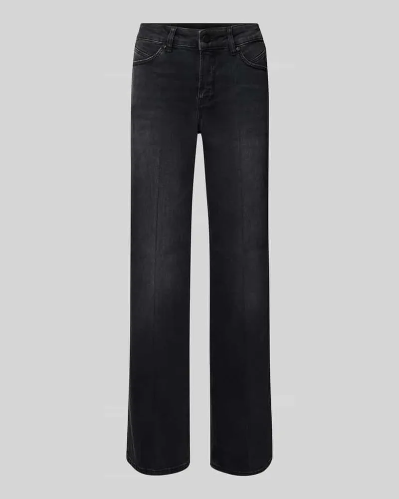 someday. Straight Leg Jeans mit Knopf- und Reißverschluss Modell 'Carie Black