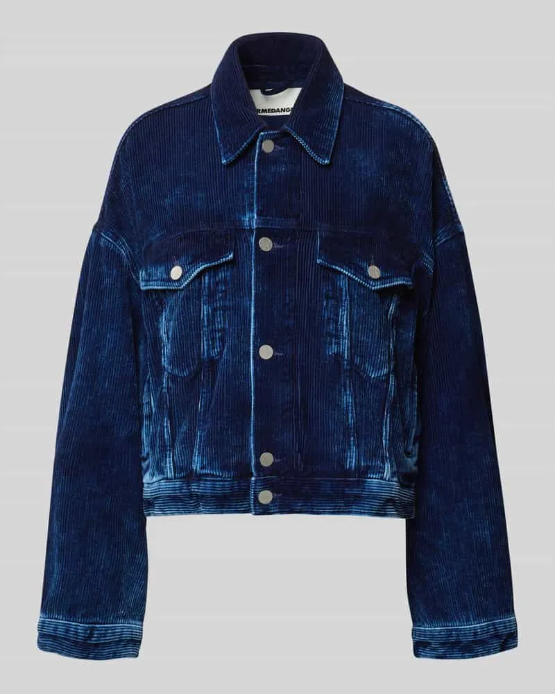 Armedangels Oversized Cordjacke aus reiner Baumwolle Modell 'PAASITHE INDIGO CORD Jeansblau
