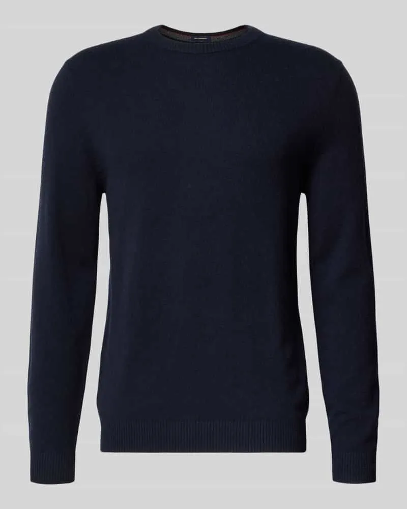 Christian Berg Regular Fit Kaschmirpullover mit Rundhalsausschnitt Marine