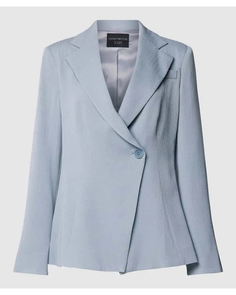 Emporio Armani Blazer mit Knopfverschluss Hellblau