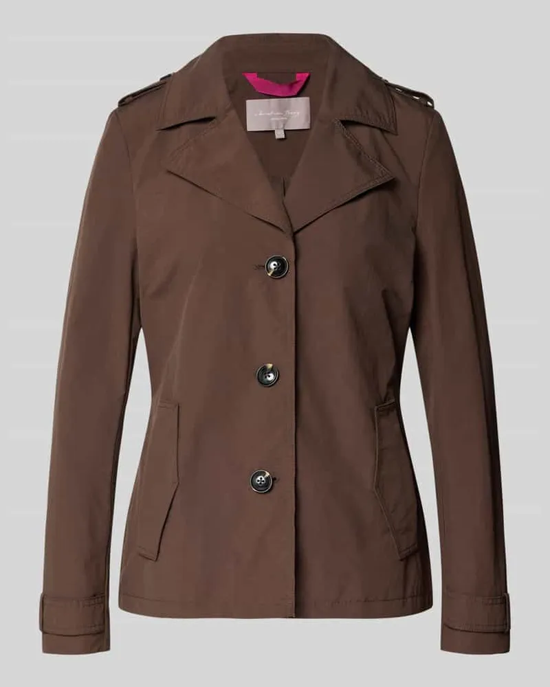 Christian Berg Regular Fit Jacke mit Reverskragen Dunkelbraun