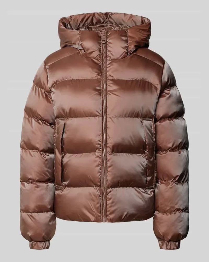Superdry. Regular Fit Steppjacke mit Kapuze und Eingrifftaschen Bordeaux