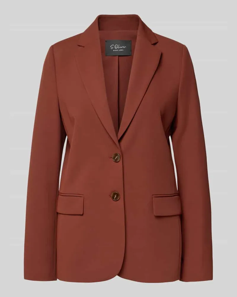 S.Oliver Regular Fit Blazer aus Twill Rostrot